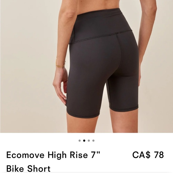 Reformation Black Ecomove High Rise 7” Bike Short - Picture 3 of 5